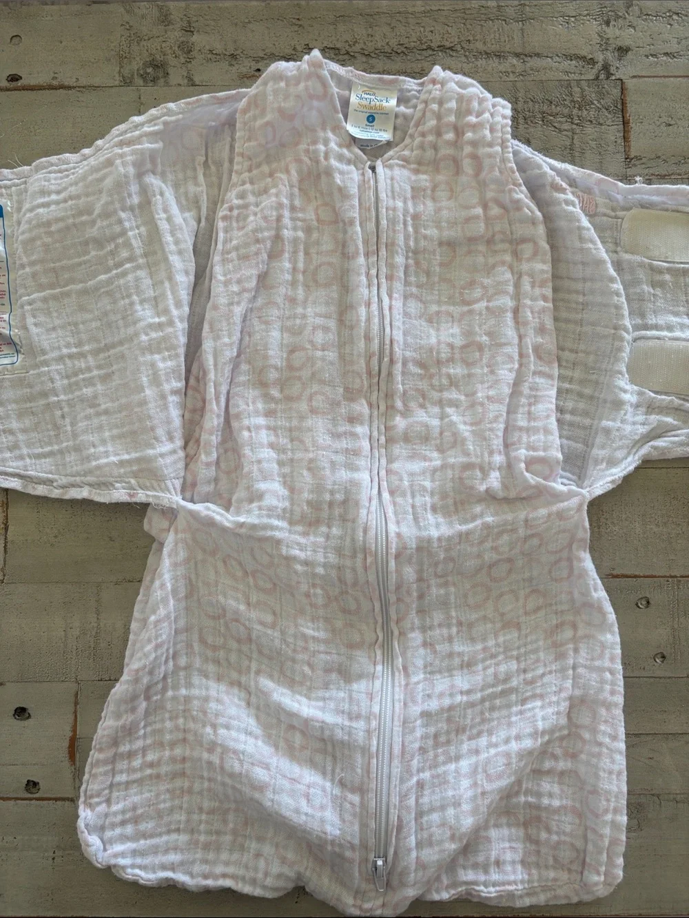 Halo Pink Muslin 3-6 Months Swaddle Sleep Sack